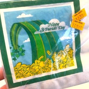 Vintage 1988 St. Patrick’s Day beverage napkins